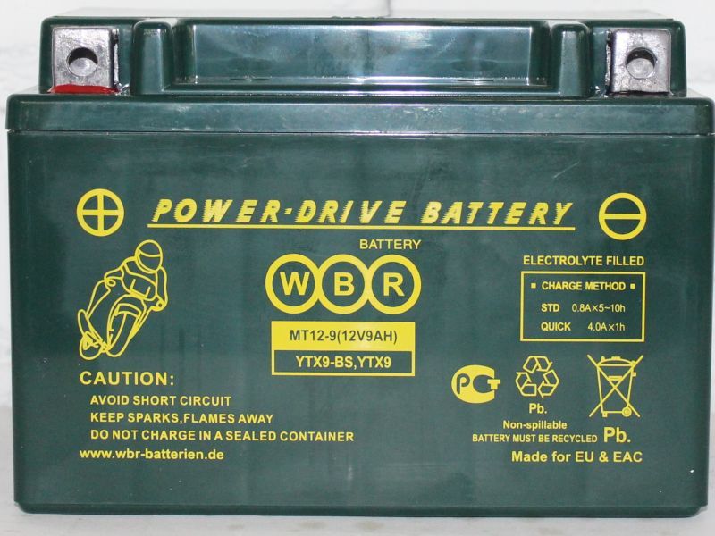 Аккумулятор WBR MT12-9 12V9AH YTX9-BS,YTX9 Аккумулятор WBR MT12-9 12V9AH YTX9-BS,YTX9